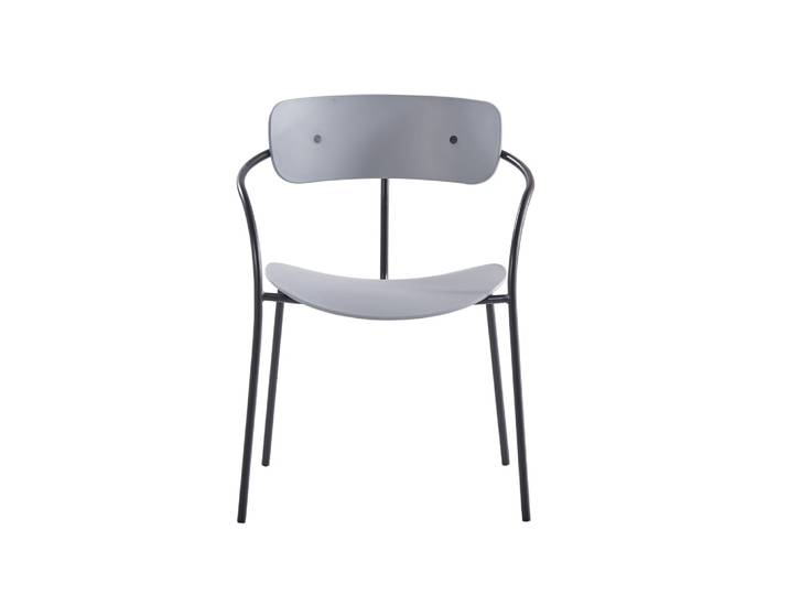 Lot de 4 chaises gris clair design