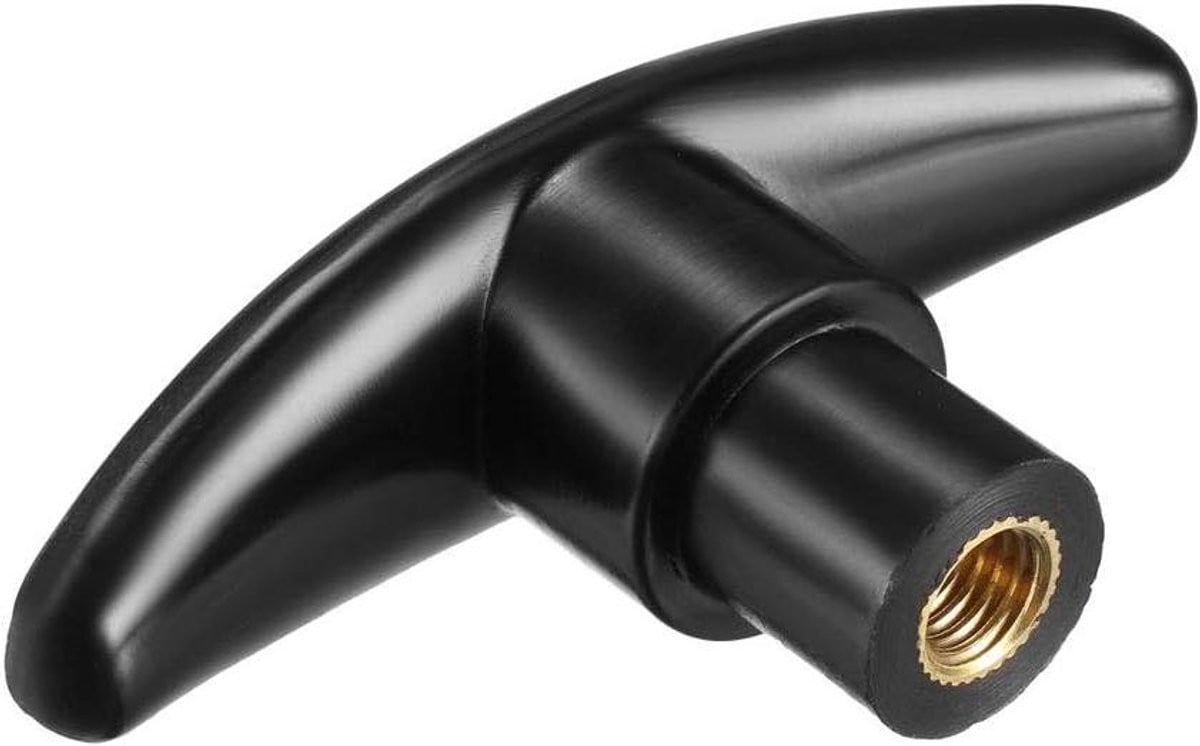 Handknop M8 Sterknop Zwart met M8 Draad