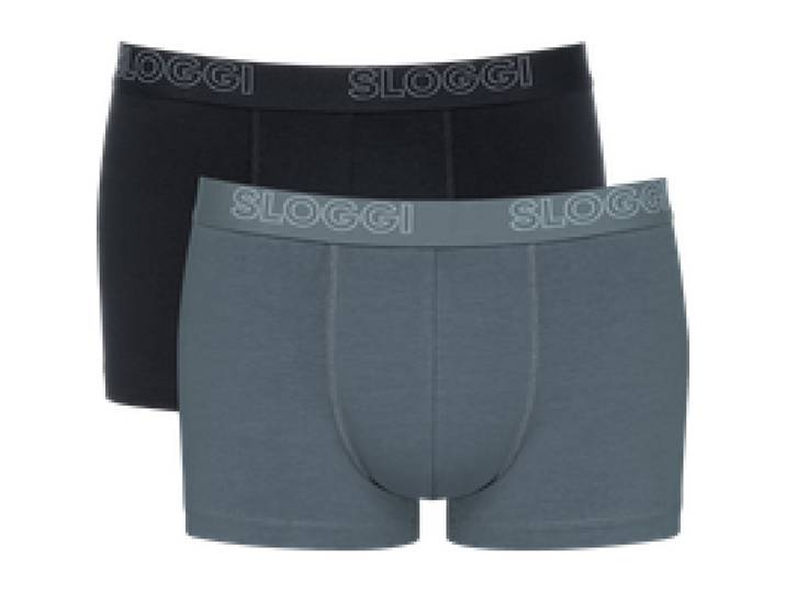 HELLO BY SLOGGI Lot de 2 boxers ou slips homme (Boxer/gris, L)