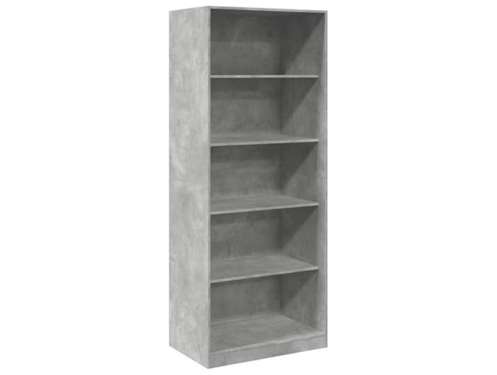 smnyxs Kleiderschrank, Betongrau, 80 x 50 x 200 cm, Holz 5 Fächer, minimalistisches Design, inklusive Wandbefestigung, glatte Oberfläche, Stabilität, Flur, Eingang, kleiner Raum