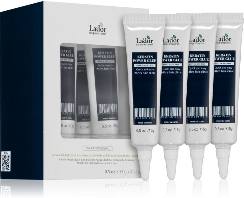La'dor Keratin Power Glue soin capillaire sans rinçage à la kératine 4x15 g