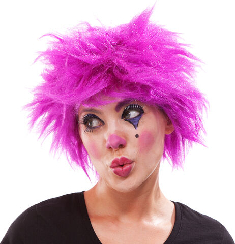 Kurzhaarperücke "Clown", lila