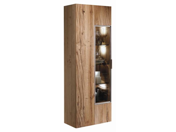 Voglauer Vitrine, Eichefarben, Metall, Altholz, Eiche, furniert, mehrschichtige Massivholzplatte (Tischlerplatte),furniert, mehrschichtige Massivholzplatte (Tischlerplatte),furniert, mehrschichtige Massivholzplatte (Tischlerplatte), 8 Fächer, 64x194x42.3 cm, Goldenes M, Made in Austria, Typenauswahl, Beimöbel erhältlich, Esszimmer, Vitrinen, Vitrinenschränke