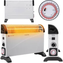 Heidenfeld Konvektorheizung HL200, 750-2000 Watt, verschiedene Heizstufen, Tragegriffe, bis 25 m2 (Classic)
