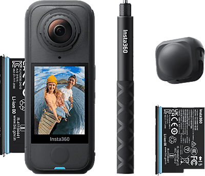 Cámara deportiva - Insta360 X4 Air Starter Kit, 8K 360, 88 min Autonomía, Ligera, Portátil, Negro