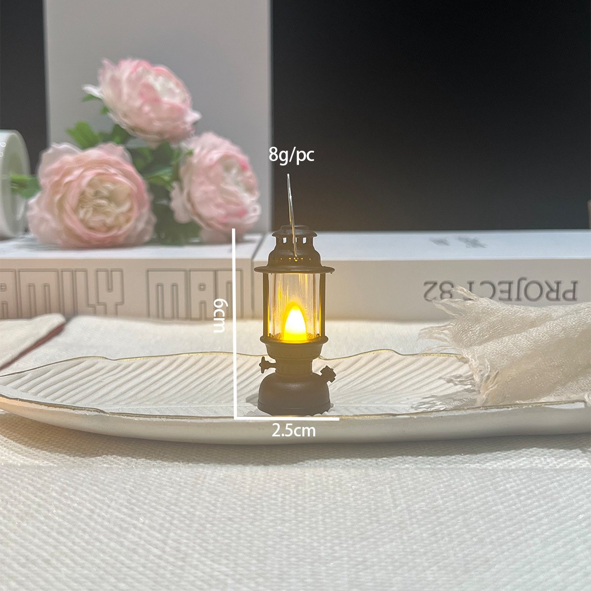 Set van 10 Miniatuur LED Pony Lantaarns - Vintage Zwarte Mini Paleis Lantaarns voor Kerstsfeerverlichting