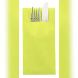 Airlaid Besteckservietten Lime, 40 x 40 cm, 75 Stück - Mank