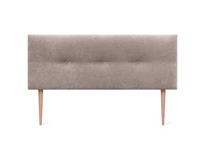 DHOME Kunstleder oder Acualine Stoff Kopfteil einfarbig mit Knöpfen MIT Beinen HIGH Range gepolstertes Luxus Kopfteil Bett (Stoff Erde, 160x105cm (Betten 150/160))
