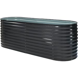 Westmann Hochbeet Grow Faster Oval, aus Stahl, 240 x 80 x 82 cm, 1574 Liter, anthrazit