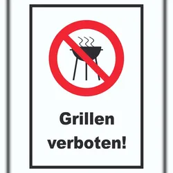 HB-Druck Grillen verboten Schild A1 (594x841mm)
