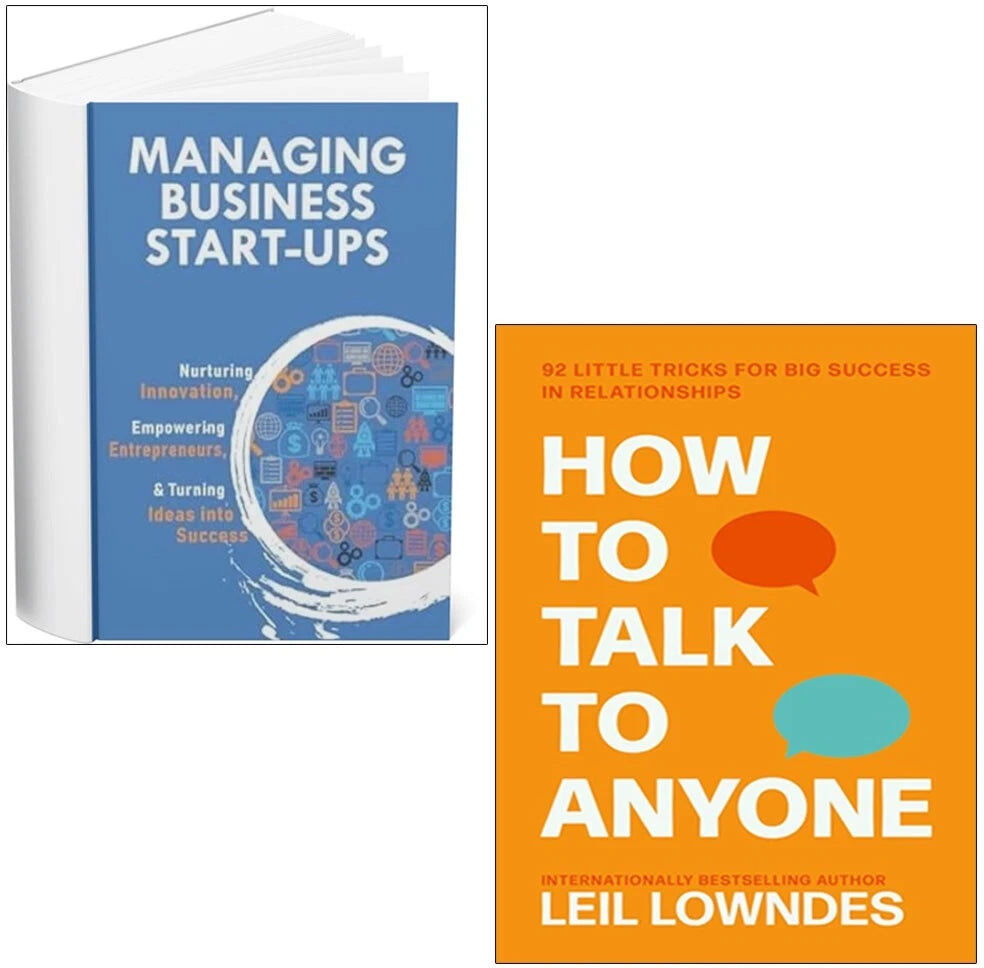 Various Publishers Managing Business Start-Ups & How to Talk to Anyone 2 Books Set - V.K.Stevin & Leil Lowndes - Paperback - Business & Communication Skills