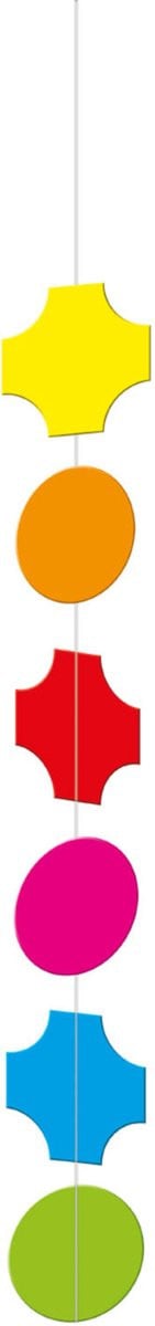 Set van 3 kleurrijke hangdecoraties voor kinderfeestjes