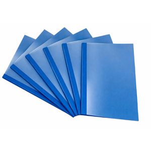Pavo Thermobindemappen 8011575, A4, 3mm, 30 Blatt, Leder-Karton, blau, 25 Stück