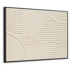 LEINWAND Bilder mit Rahmen - Muster - Abstrakt - Weiß - 70x50