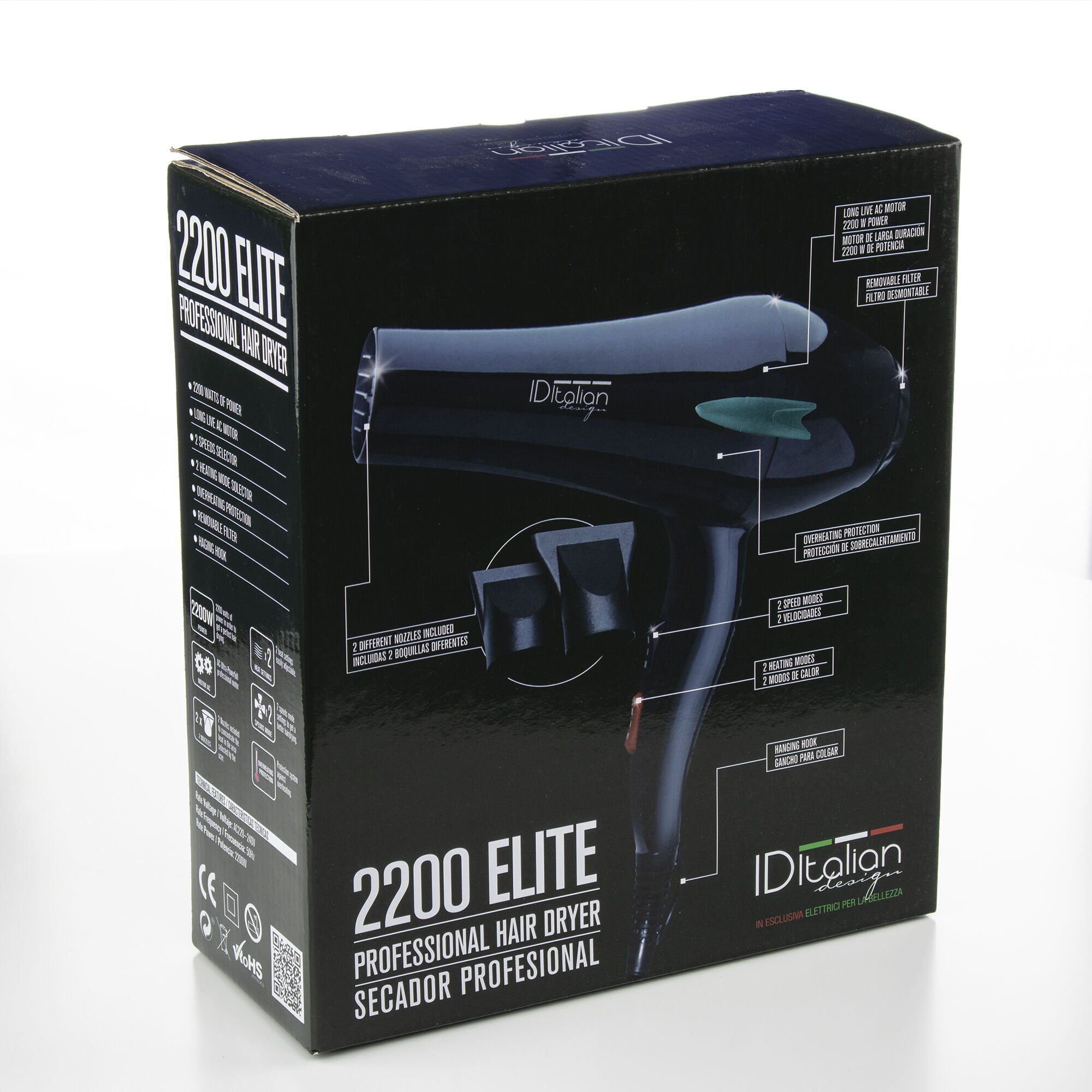 Italian Design 2200 Elite Sèche-cheveux   noir - Refurbished