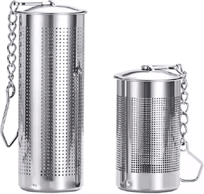 ilyeco Premium Stainless Steel Tea Infuser Strainer Set, Fine Mesh Tea Ball Filter With Chain Hook For Loose Leaf Tea Premium Stainless Steel Tea Infuser Strainer Set, Fine Mesh Tea Ball Filter With Chain Hook For Loose Leaf Tea