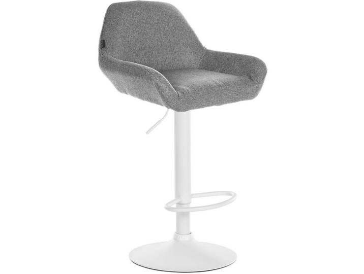CLP Barhocker Stoff Grau, Metall, 51x89x52 cm, Esszimmer, Barmöbel, Barhocker