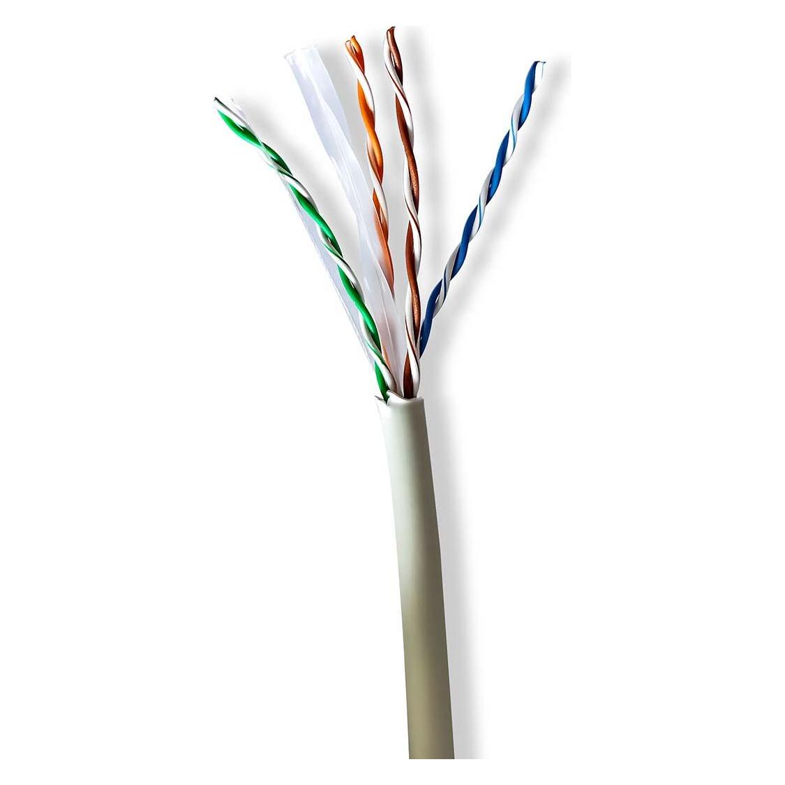 Nedis Netzwerk-Kabel Rollen | CAT6 | Litzenleitung | U/UTP | Reines Kupfer | 305.0 m | Innenbereich (U/UTP, CAT6, 305 m) (CCBG8525GY305)