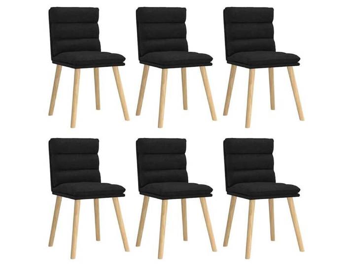 Chaises Salle à Manger/Chaise de Cuisine - Noir - Moderne Chaises à manger - [6 pièces] - noir tissu N443522
