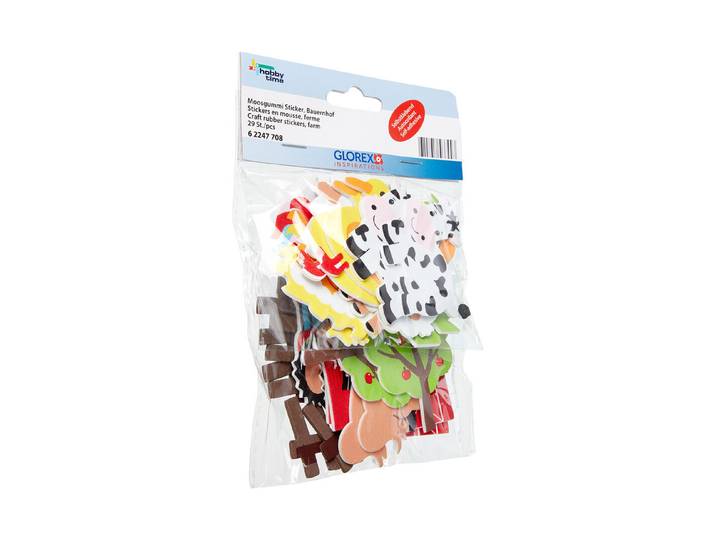 Glorex Moosgummi Sticker Afrika 27 Stück