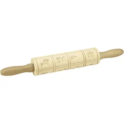 Städter Springerle-Model 16 Motive Rolle Ahorn 40cm, Wallholz, Braun