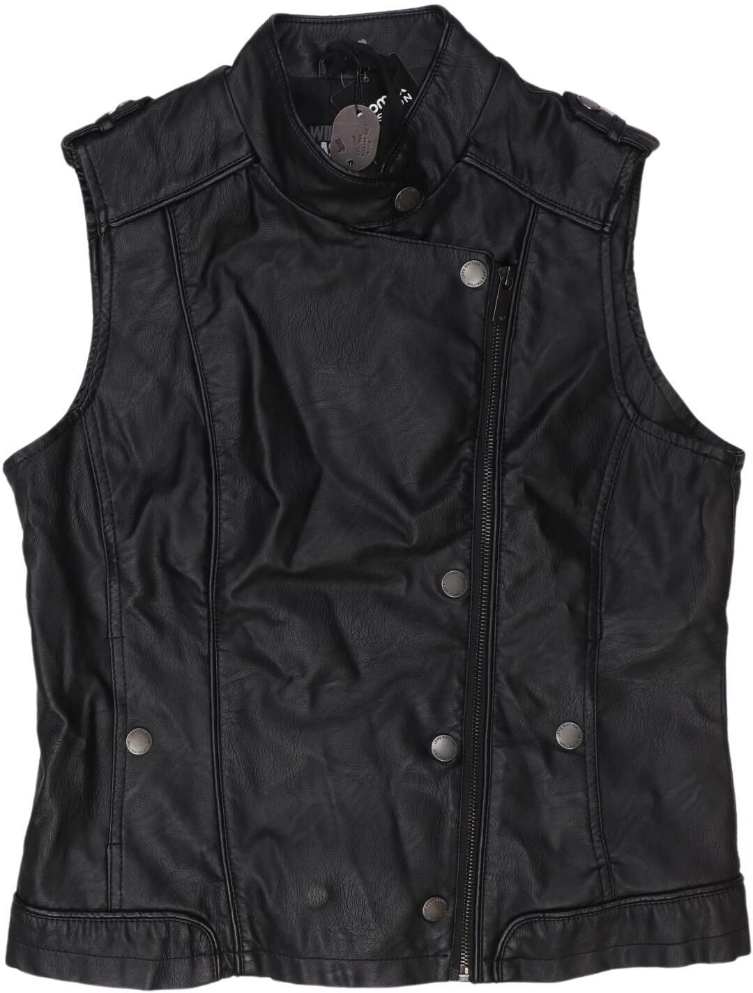 William Rast Damen Weste, Schwarz, Gr. M, Viskose / Synthetik / Kunstleder - Second Hand