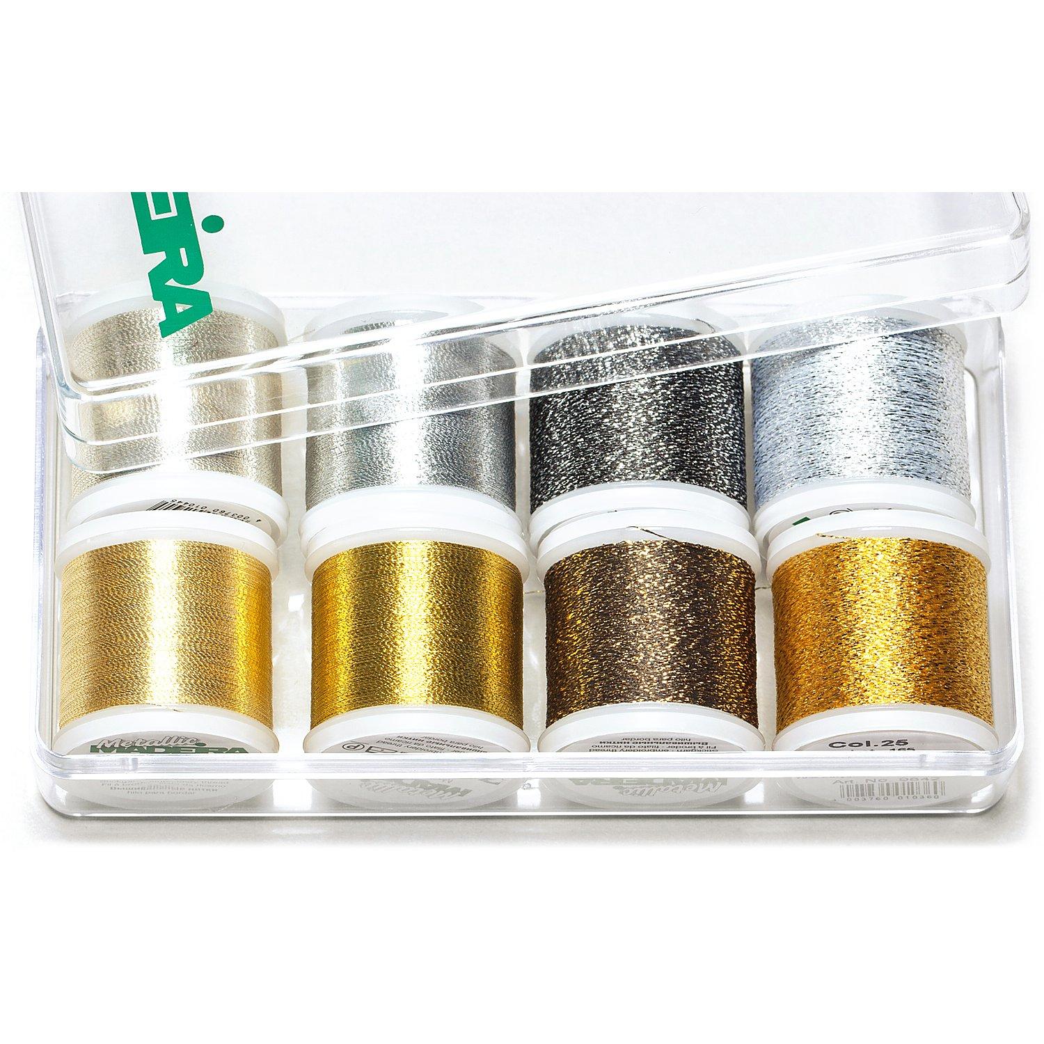 MADEIRA Stickgarn Metallic "Gold und Silber", Inhalt: 8 Spulen