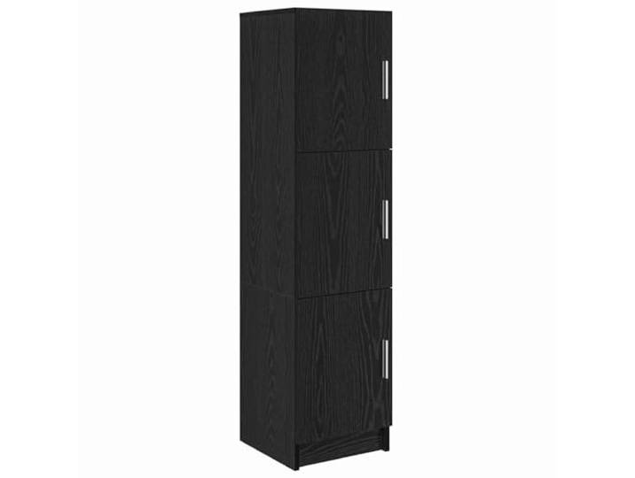 LASWWQMRF Highboard Schwarz Eichen-Optik 31,5 x 32 x 122,5 cm Highboard in moderner Eichen-Optik Schwarz mit 3 Türen. Kompakte Anrichte für Flur, Wohnzimmer und Essbereich.