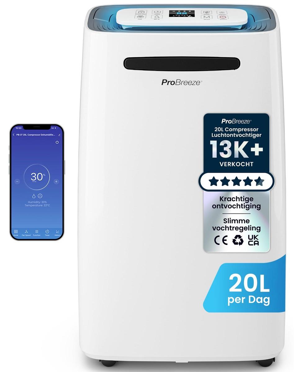 Luftentfeuchter Raumentfeuchter Entfeuchter - 20 l pro Tag - WLAN - 5,5 l Wassertank - Mit App