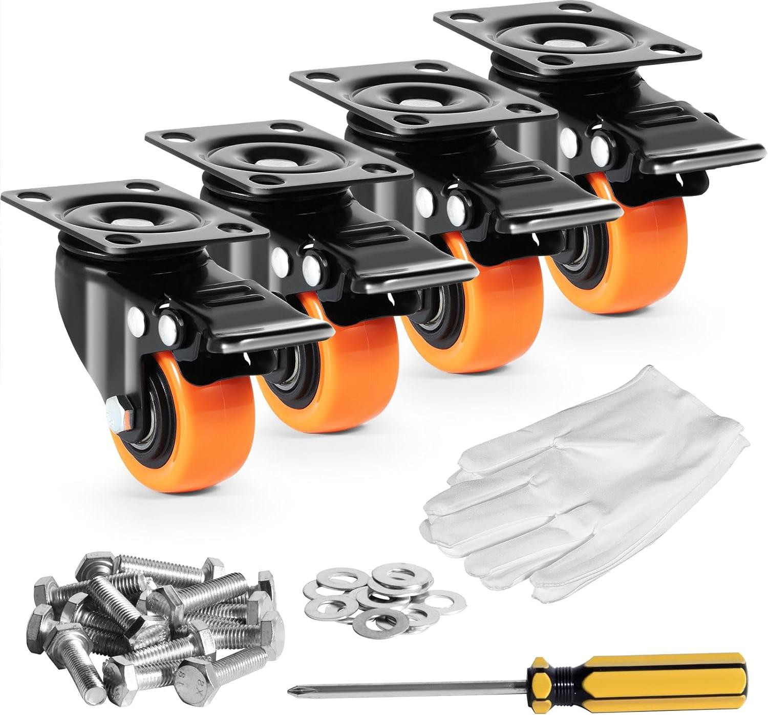 Vevor 6-inch dubbele PVC-wielen voor karren en meubels