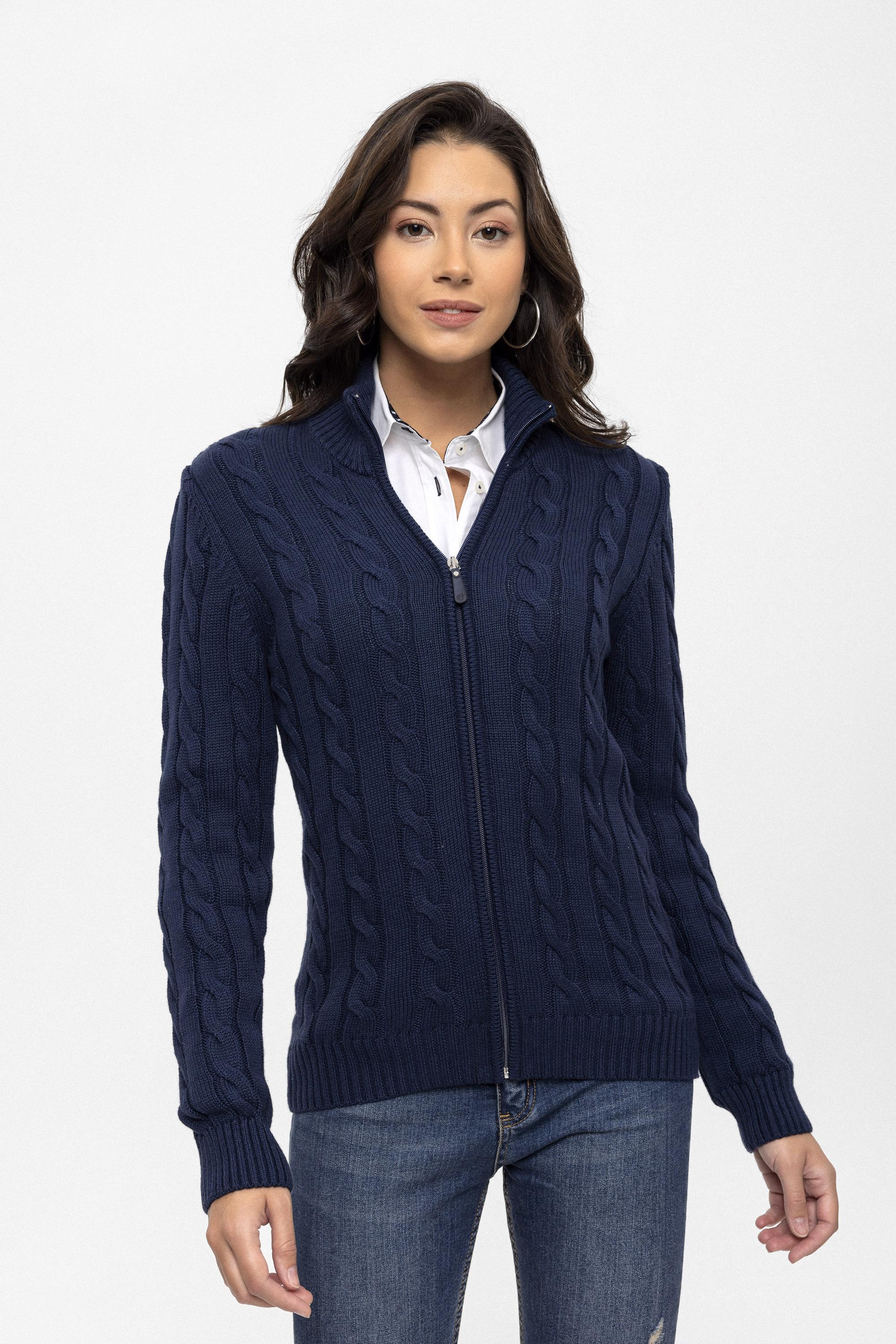 Strickjacke Strickjacke Mit Zopfmuster