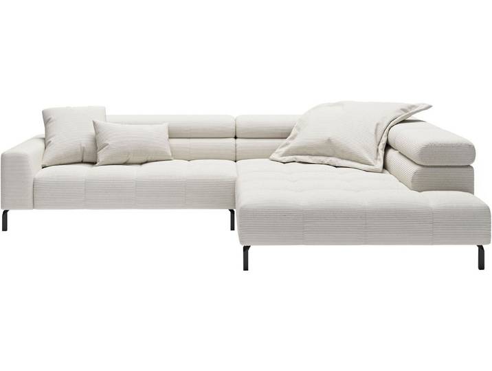 Home affaire Ecksofa Claya, 311 cm breit, L-Form, inkl. Kopfteilverstellung, mit elektrischem Sitzvorzug im Hauptelement