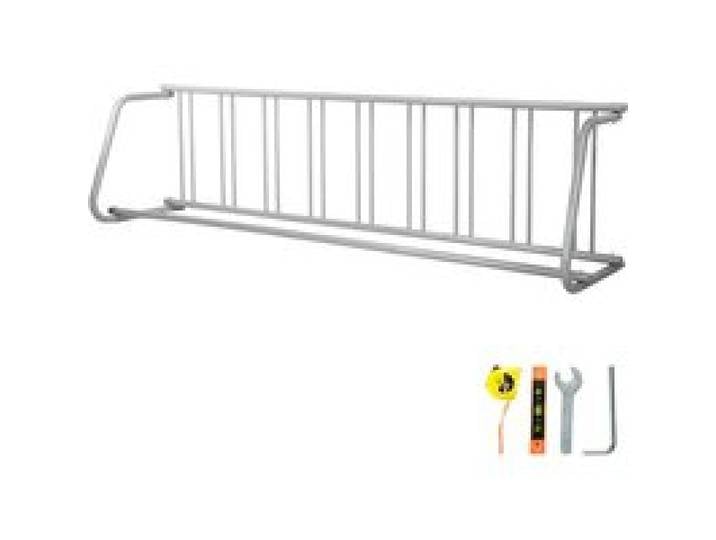 VEVOR Support à Vélo, 9 Vélos Porte-vélos au Sol 283,5 cm de Longueur, Support de Rangement de Bicyclettes d'Un Seul Côté, Grille Tout en Acier, Range Vélo Sol pour Garages, Rues, Cours, Intérieur