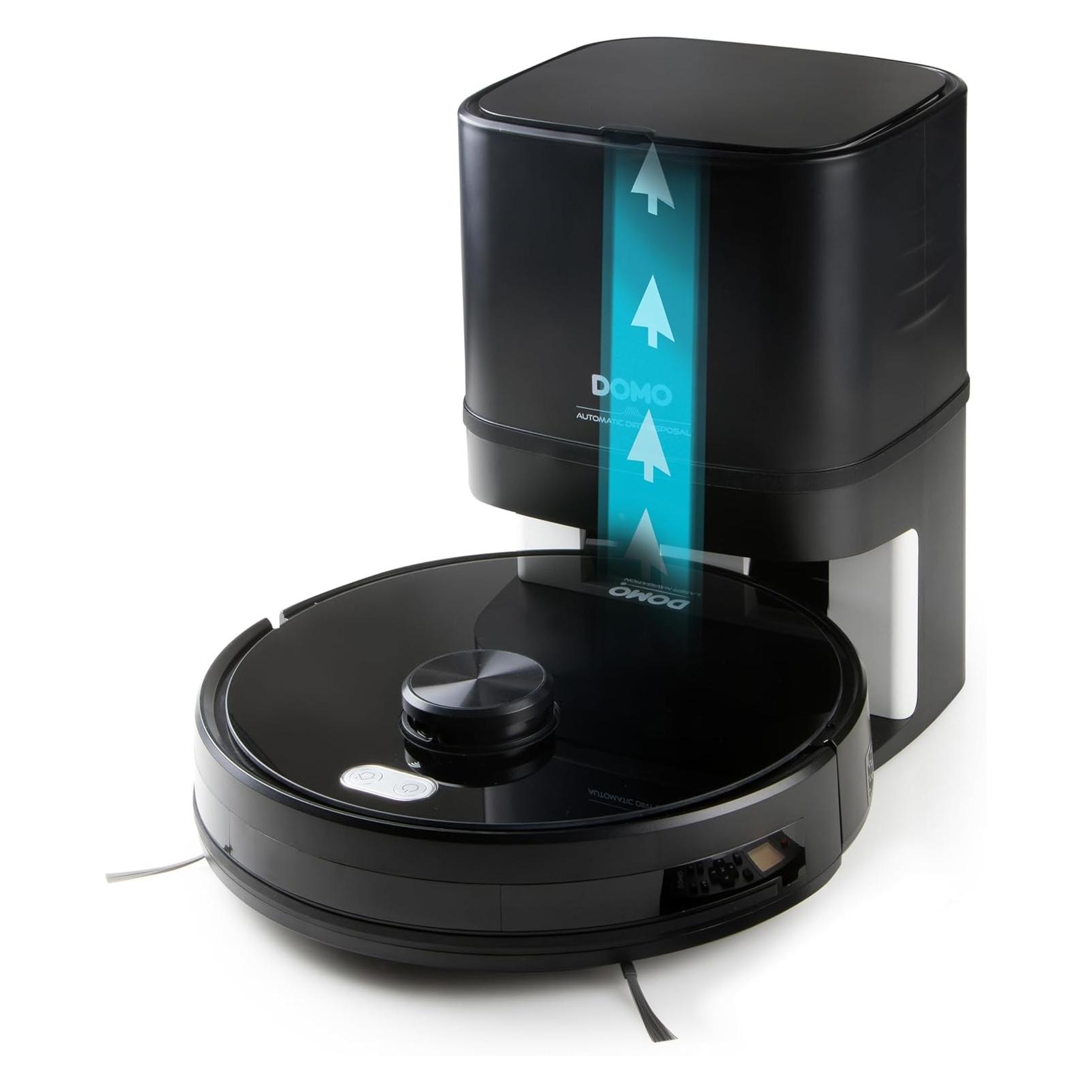 Domo DO7298S Saug-und Wischroboter Schwarz App gesteuert, Fernbedienbar, mit Wis (2700 Pa, Wischtuch) (DO7298S)