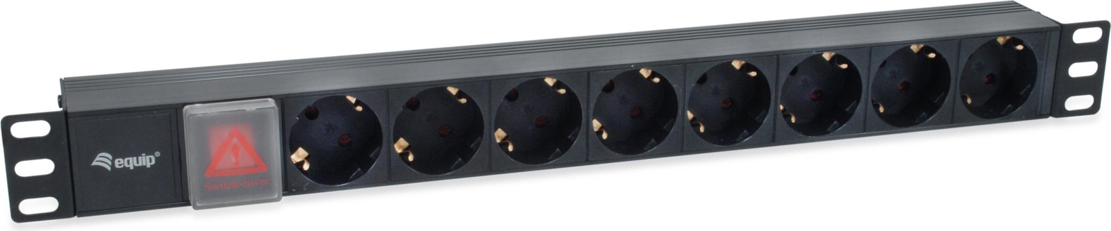 Equip Steckdosenleiste 19 inch 1HE 8x IEC C14 1,8m met schakelaar zwart