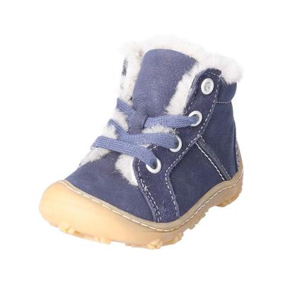 Lauflernschuh PEPINO "Pepino Stiefelette Leder", Baby, Gr. 20, Lammfell, blau (see), Leder, Schuhe Lauflernschuh