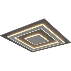 LED Deckenlampe Wohnzimmerlampe Deckenleuchte Panel Aufbau, MDF Kunststoff Metall, 50W 1900lm warmweiß, LxBxH 60x60x4,6 cm