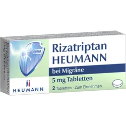 Rizatriptan Heumann bei Migräne 5 mg Tabletten 2 ST