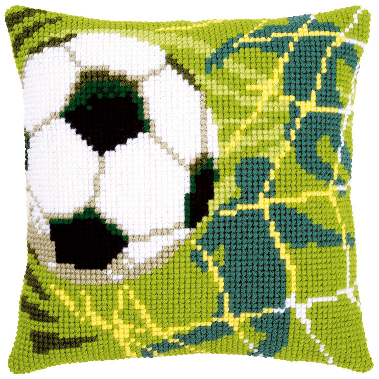 Kreuzstichkissen "Fußball"