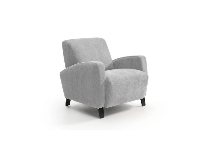 JUAN - Fauteuil cabriolet - Velours, Gris clair