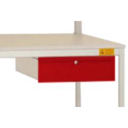 Manuflex LD4123.3003 ESD ESD-Einzelschubfach in Rubinrot RAL 3003, mit Schloss, BxTxH = 425 x 550 x 135 mm