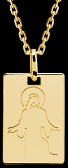 Edenly AnhÃ¤nger Christus, Variante, zum Gravieren - Gelbgold, 9 Karat