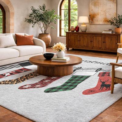 Addison Rugs Premium Washable Super Soft Christmas Stockings Dream Shag Rug