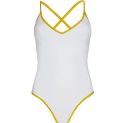 BARTS Damen Badeanzug Octavie Plunge One Piece, Größe 42 in Weiß Weiß