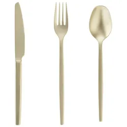 36 tlg. Besteckset ALEX CHAMPAGNE, mit champagner, matte PVD Beschichtung, Chromnickelstahl 18/10