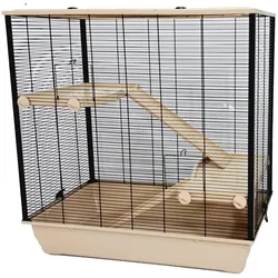 Interzoo INTER-ZOO Frodo + Plastic Beige - Käfig für einen Hamster, Gehege