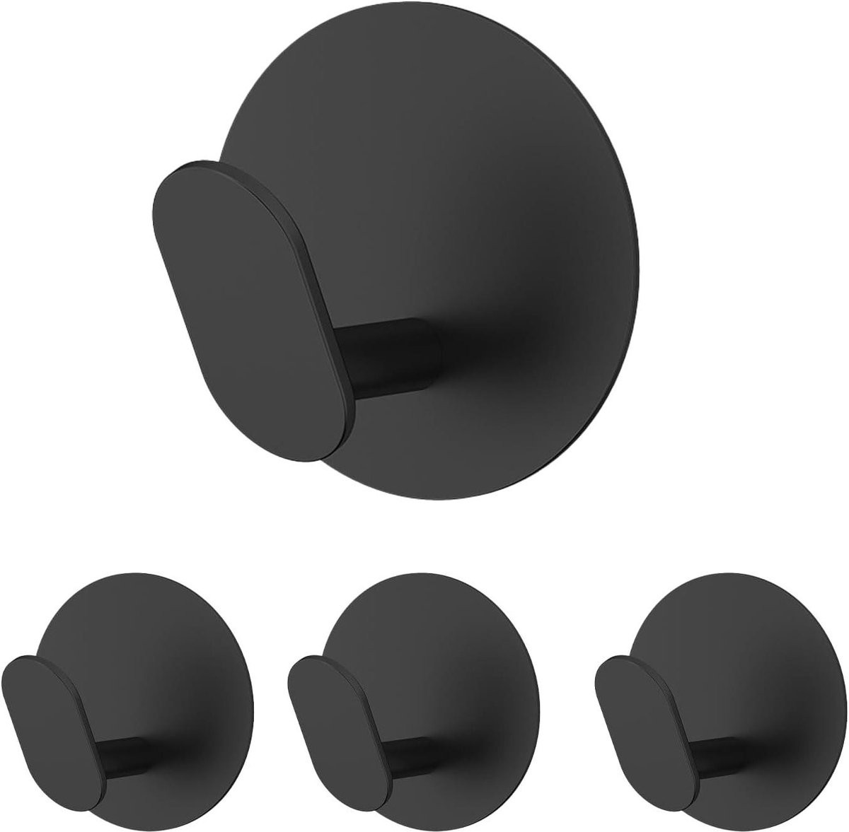 Allecto Plus Set van 4 Moderne Mantelhaken voor Badkamer en Slaapkamer