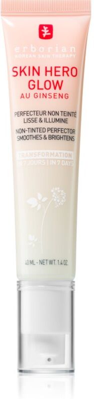 Erborian Skin Hero Glow Non-tinted Perfector light moisturiser for radiance and hydration 40 ml
