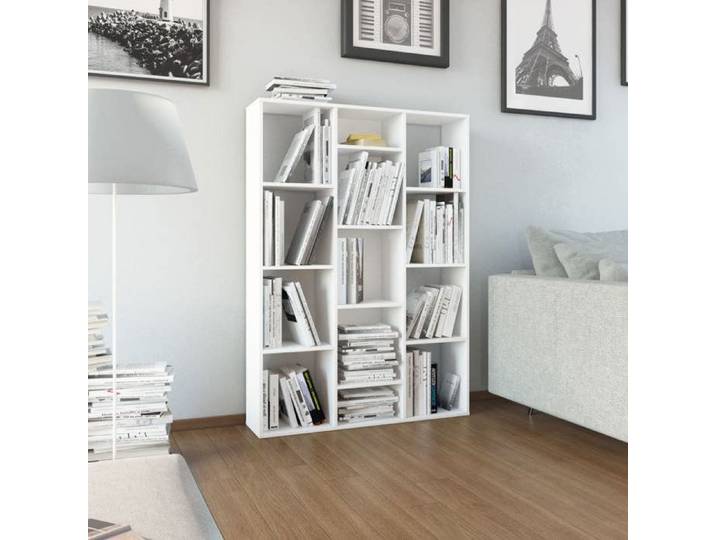 Bibliothèque-Meuble de Rangement Blanc 100x24x140 cm