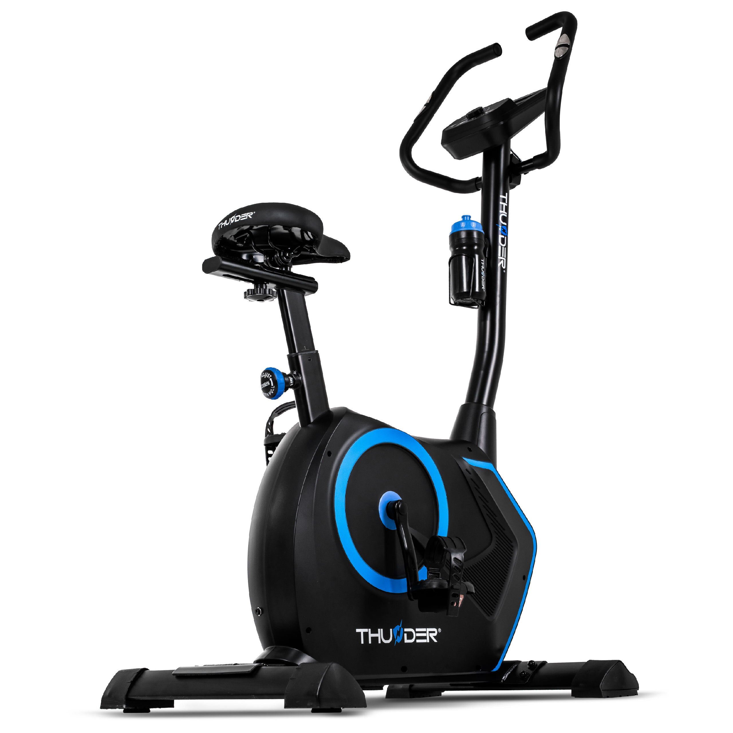 THUNDER TRIX Heimtrainer Ergometer Elektromagnetischer Widerstand 32 Stufen bis 150 kg Bluetooth Fitnessbike